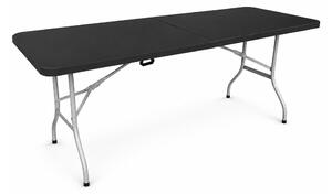 Aga Zahradní skládací stůl 180x74x74 cm Černý