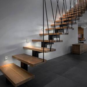MEGAMAN LED podhledové svítidlo Tina, bílé, délka 9 cm, otočné, Bílá / opál, Obývací pokoj / jídelna, Plast, Moderní