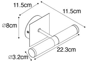 Moderní nástěnné svítidlo do koupelny černé IP44 2-světlo - Bath