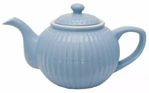 Porcelánová konvička na čaj nebeská modř