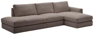 Kave Home Tmavě hnědá modulární rohová pohovka Alea 340 cm, pravá