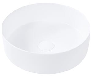 Umyvadlo na desku CALIG ⌀ 36 cm Keramika Krémově bílá