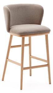 Světle hnědá barová židle (výška sedáku 65 cm) Ciselia – Kave Home