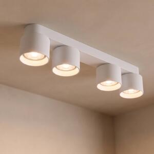 Nordlux Downlight Pitcher, bílá/stříbrná, 4 žárovky, kov, GU10, stmívatelný, Bílá / opál, Obývací pokoj / jídelna, kov, Moderní, Stropní svítidlo