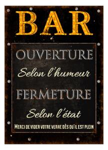 Antic Line Plechová cedule Bar Ouverture