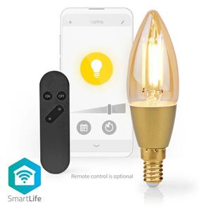 Nedis WIFILRF10C37 - LED Stmívatelná žárovka E14/4,9W/230V 1800-3000K Wi-Fi Tuya