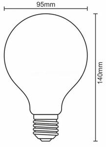 LED Žárovka FILAMENT SMOKE G95 E27/4W/230V 2000K