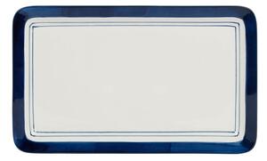 Cote Table Porcelánový tác s modrý okrajem 33x20cm