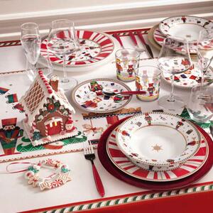 Vánoční jídelní 18-ti dílná sada talířů Lo Schiaccianoci BRANDANI (barva - porcelán, barevná)
