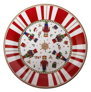 Vánoční jídelní 18-ti dílná sada talířů Lo Schiaccianoci BRANDANI (barva - porcelán, barevná)