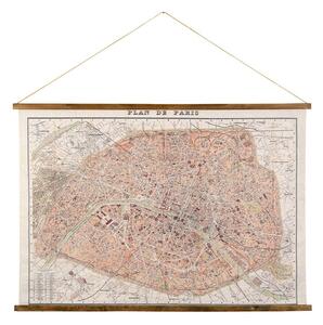 Cote Table Obraz na plátně - mapa Paříže 125x86cm
