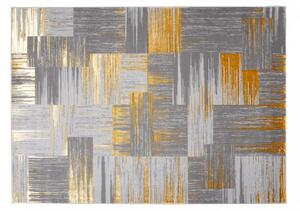 Moderní šedý koberec do obývacího pokoje se zlatým motivem Šířka: 80 cm | Délka: 150 cm