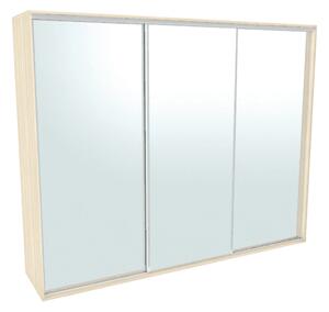 Šatní skříň FLEXI 3 se 3 zrcadly Varianta barvy: Bílá, Šířka: 240 cm, Výška: 240 cm