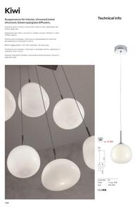 Redo 01-2081 - Lustr na lanku KIWI 1xG9/40W/230V pr. 12 cm lesklý chrom/bílá
