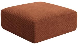 -25 % Dny MOMENTI– Cosmopolitan Design Terakotově oranžová manšestrová podnožka Campi 90 x 90 cm