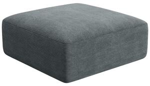 -25 % Dny MOMENTI– Cosmopolitan Design Šedá manšestrová podnožka Campi 90 x 90 cm