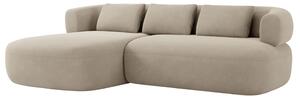 -25 % Dny MOMENTI– Windsor & Co Béžová sametová rohová pohovka Aldrin 225 cm, levá