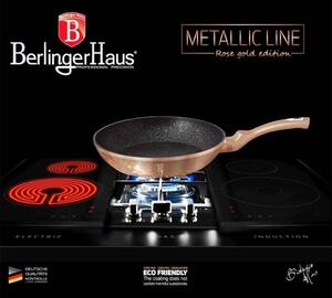 BERLINGERHAUS Pánev s mramorovým povrchem sada 2 ks Rosegold Metallic Line BH-1611
