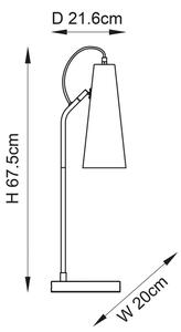 Endon 107527 - Stolní lampa KARNA 1xE27/10W/230V mosaz 6