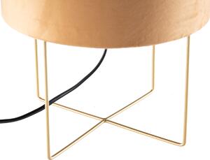 Moderní stolní lampa žlutá se zlatem - Rosalina