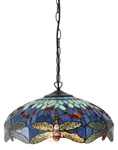 Endon 64080 - Lustr na řetězu Tiffany DRAGONFLY 3xE27/60W/230V pr. 41 cm