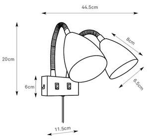Markslöjd 108900 - Nástěnné bodové svítidlo CIRO 2xGU10/7W/230V bílá