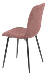 Růžová jídelní židle ALAN B s černými nohami