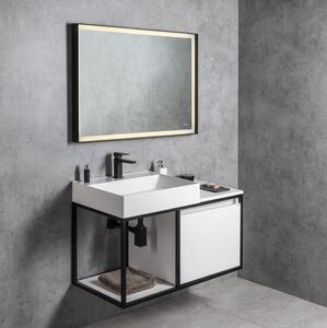 Sapho Koupelnový set SKARA 100, černá mat / bílá mat KSET-028