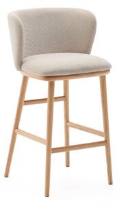 Béžová barová židle (výška sedáku 65 cm) Ciselia – Kave Home