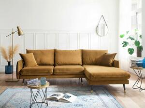 ROHOVÁ SEDAČKA, textil, hořčicově žlutá MID.YOU - Online Only sedačky, Online Only