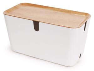 Úložný box na nabíječky světlé dřevo velikost: xx-large 46x21,5x24,5cm