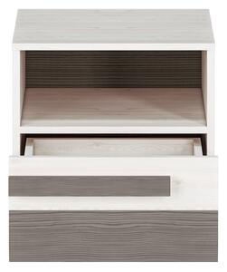 Noční stolek Blanco 18 z szuflada 46 cm - Borovice sNezna / new grey