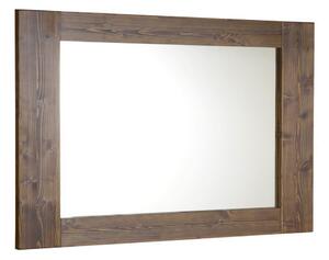 SAPHO - BRAND zrcadlo v dřevěném rámu 1000x800mm, mořený smrk BA056S