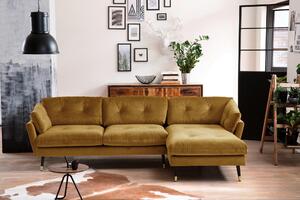 ROHOVÁ SEDAČKA, textil, hořčicově žlutá MID.YOU - Online Only sedačky, Online Only