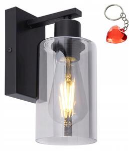 Nástěnná lampa Globo černá, šedá E27 60 W