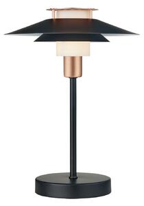 Stolní lampa Rivoli černá, měděná Rozměry: Ø 24 cm, výška 33 cm