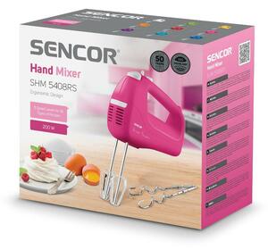 Sencor SHM 5408RS ruční šlehač, růžová