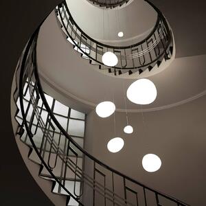 Foscarini Gregg piccola závěsné světlo, bílé, stmívatelný, Bílá / opál, Obývací pokoj / jídelna, Sklo, Design