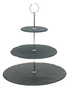 Excellent Houseware Břidlicový servírovací stojan RAZEKO 34 cm černý