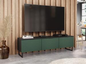 TV stolek/skříňka Kotoni 150, Barva: Černý grafit/Zelená Mirjan24 5903211299056