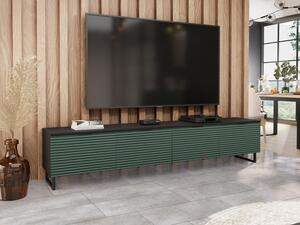 TV stolek/skříňka Kotoni 200, Barva: Černý grafit/Zelená Mirjan24 5903211299087
