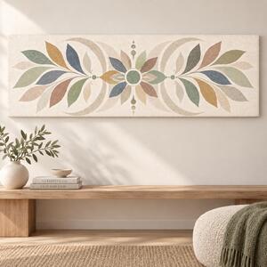 Obraz na plátně - Mandala Barevná rovnováha FeelHappy.cz Rozměr (Šířka/Výška): 60 x 20 cm