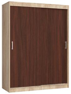 Ak furniture Šatní skříň CLP Mono 150 cm dub sonoma/wenge