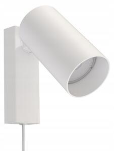 NÁSTĚNNÁ LAMPA MONO BÍLÁ S KABELEM MODERNÍ LED SVÍTIDLO