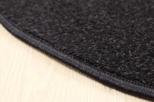 Vopi koberce Kusový koberec Eton černý 78 kruh - 400x400 (průměr) kruh cm