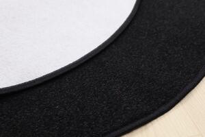 Vopi koberce Kusový koberec Eton černý 78 kruh - 300x300 (průměr) kruh cm