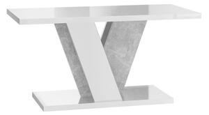 Konferenční stolek Tearyl, Barva: bílý lesk / beton Mirjan24 5903211302305