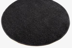 Vopi koberce Kusový koberec Eton černý 78 kruh - 300x300 (průměr) kruh cm