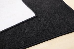 Vopi koberce Kusový koberec Eton černý 78 čtverec - 150x150 cm