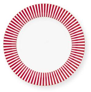 Pip Studio talíř Royal Stripes tmavě růžový, 26,5 cm